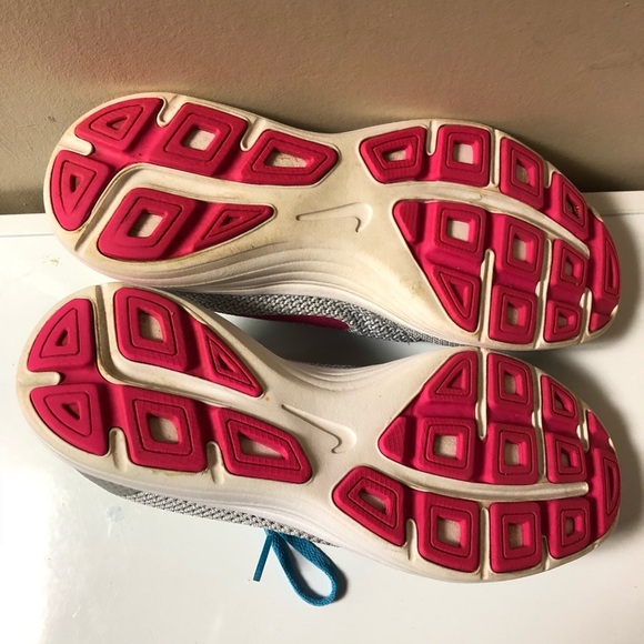 Nike Revolution 3 gray neon yellow blue running sneakers - Picture 4 of 8